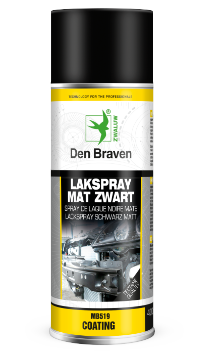 Zwaluw Lakspray Zwart mat 400ml