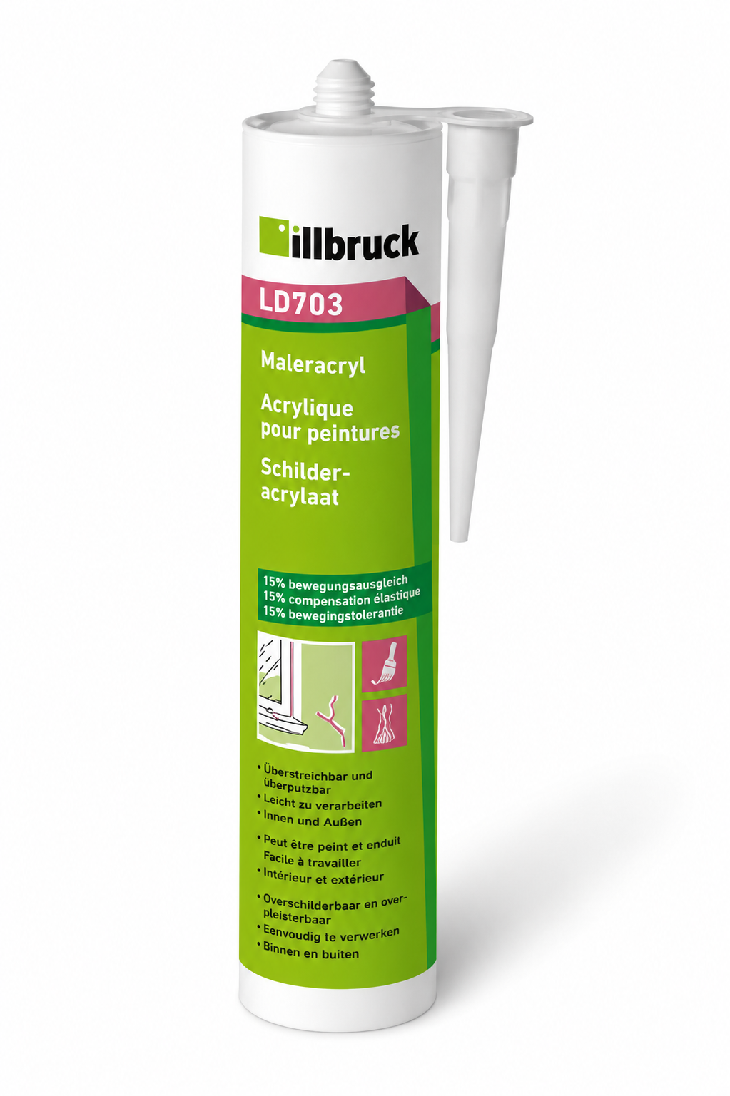illbruck LD703 Schildersacrylaat 310 ml Wit