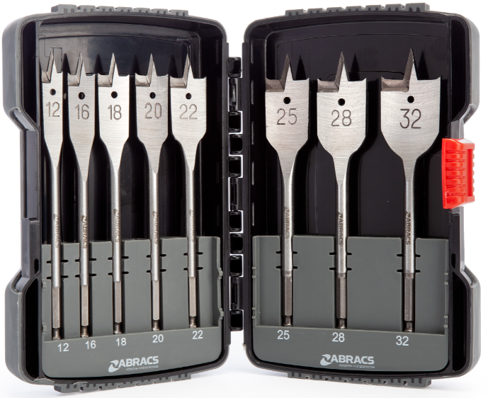 Abracs 8-delige Hout Speedboren Set