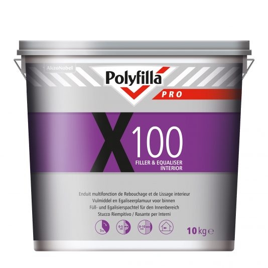 Polyfilla X100 2in1 vulmiddel & stucpleister, binnen 5kg