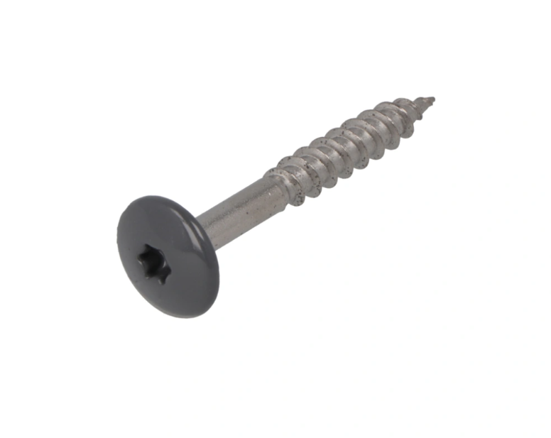 Dak&Gevel Kleurkopschr 4.8X38 Rvs-A2 Grijs Ral7012 (50)