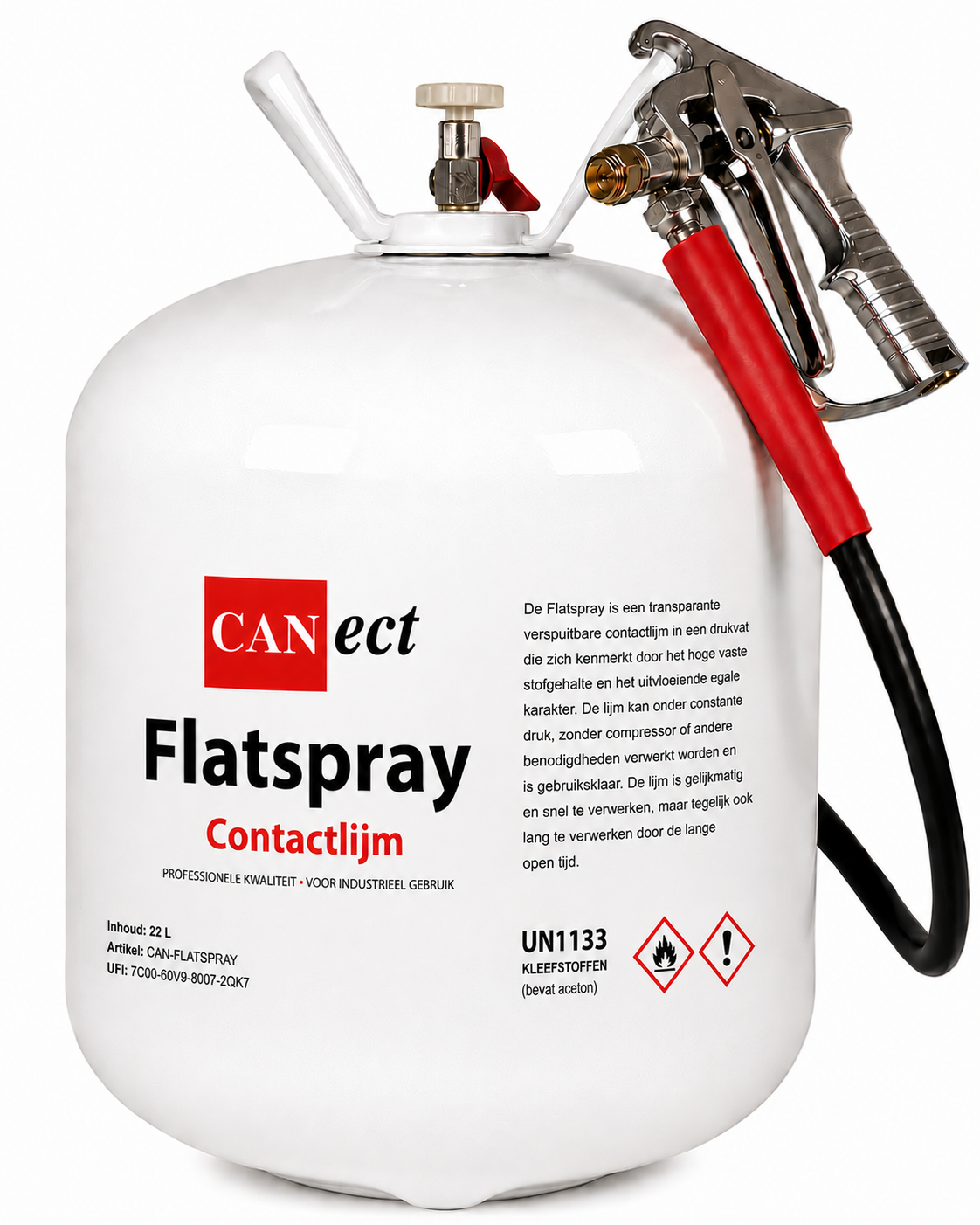 Canect Flatspray Contactlijm stalen vat 22 L