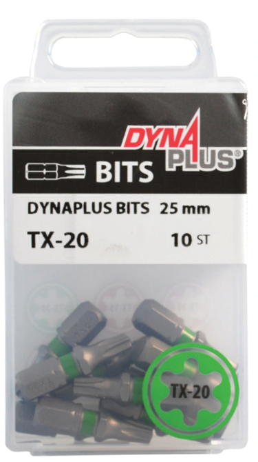 Dynaplus Schroefbit 25MM PZ-1 Grijs (10)