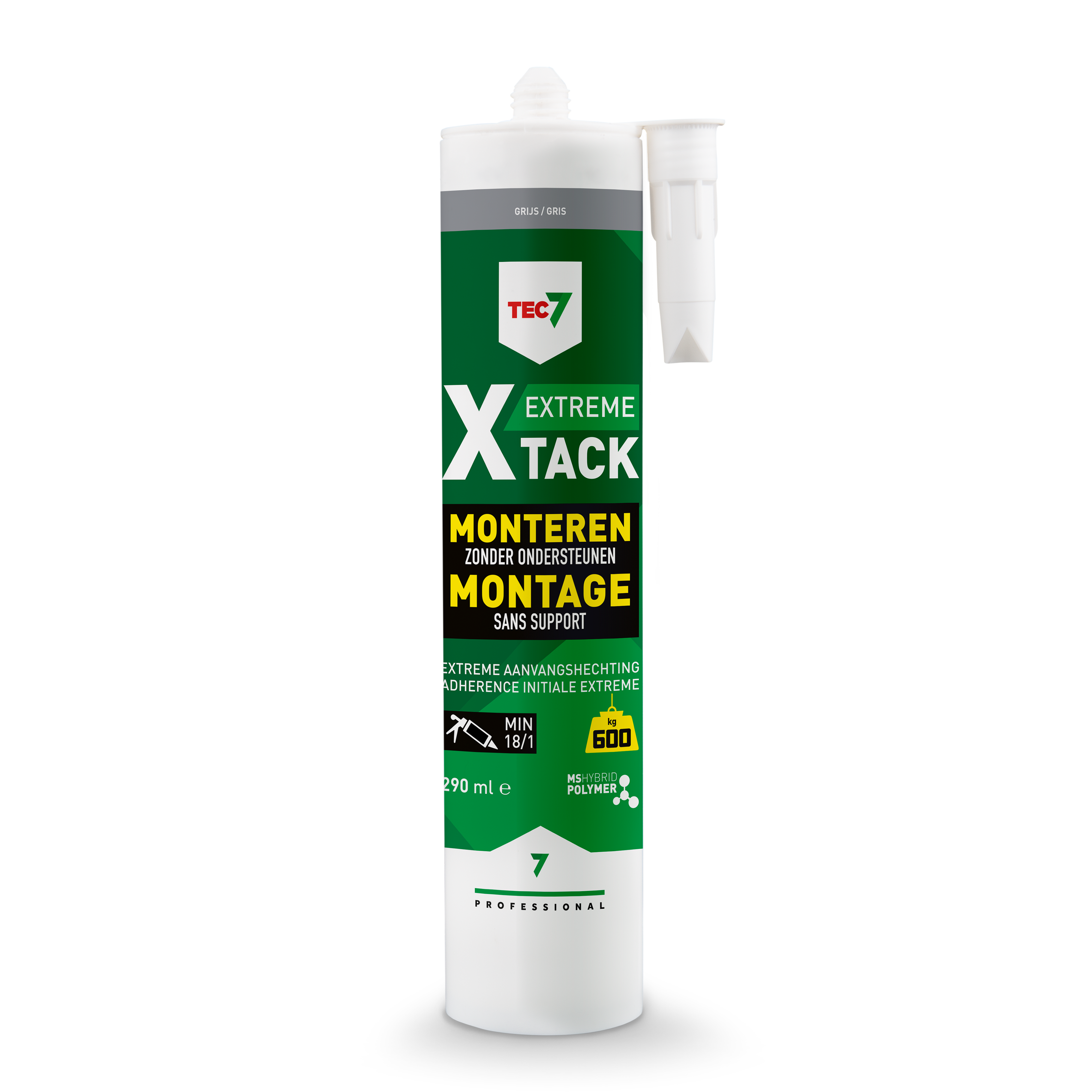 Tec7 X-Tack Montagekit 290ml Grijs