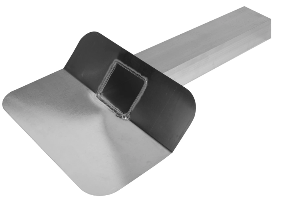 Kiezelbak lood  90° 6x10cm  L 45cm