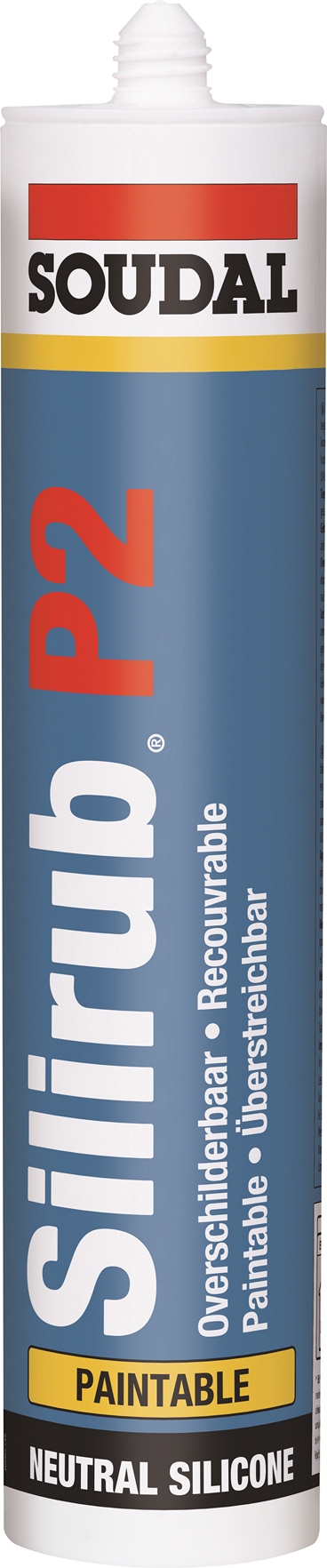 Soudal Silirub P2 310 ml Ral9010 Wit