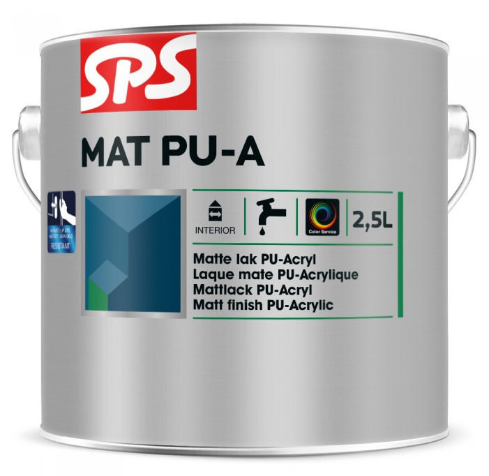 Sps Mat PU Acryl 2,5 liter RAL9001