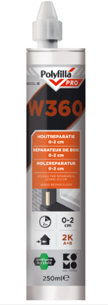 PolyFilla Pro W360 2K Houtreparatiepasta Set 250 ml