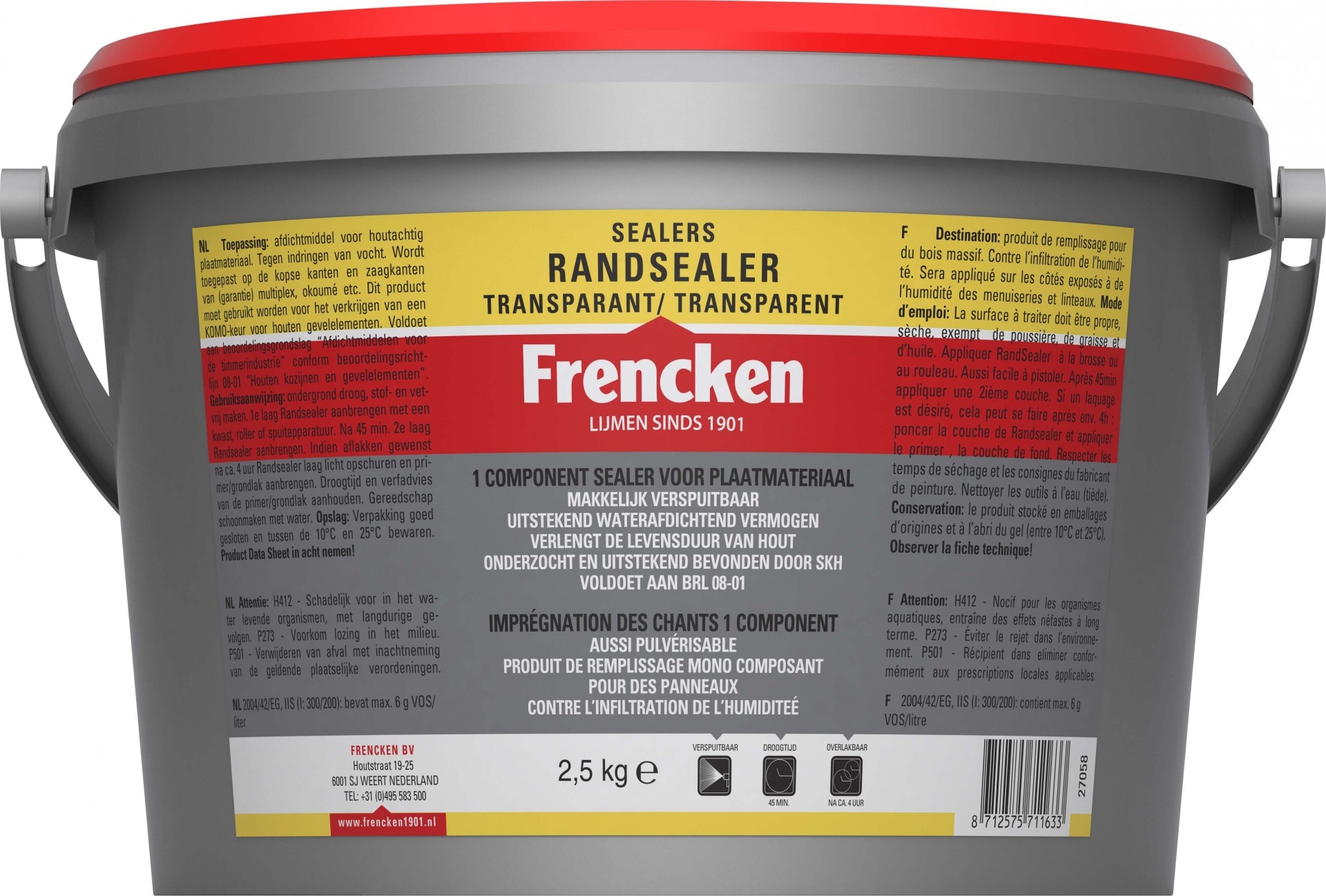 Frencken Randsealer transparant 2,5 kg