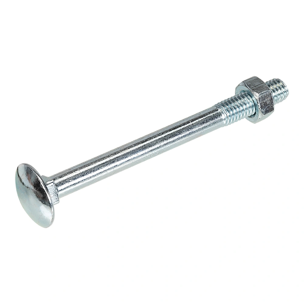 Slotbout Verzinkt +Moer M8 x 40mm SW-13 DIN603/555 (200)
