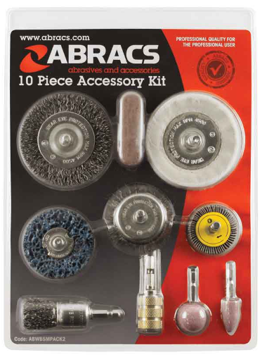 Abracs 10-delig Staalborstel Assortiment Pakket