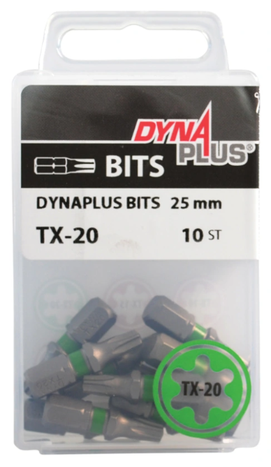 Dynaplus Schroefbit 25MM TX-15 Rood (10)