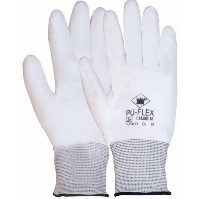 M_Safe handschoen PU-flex nylon wit categorie 2 mt 10 / XL