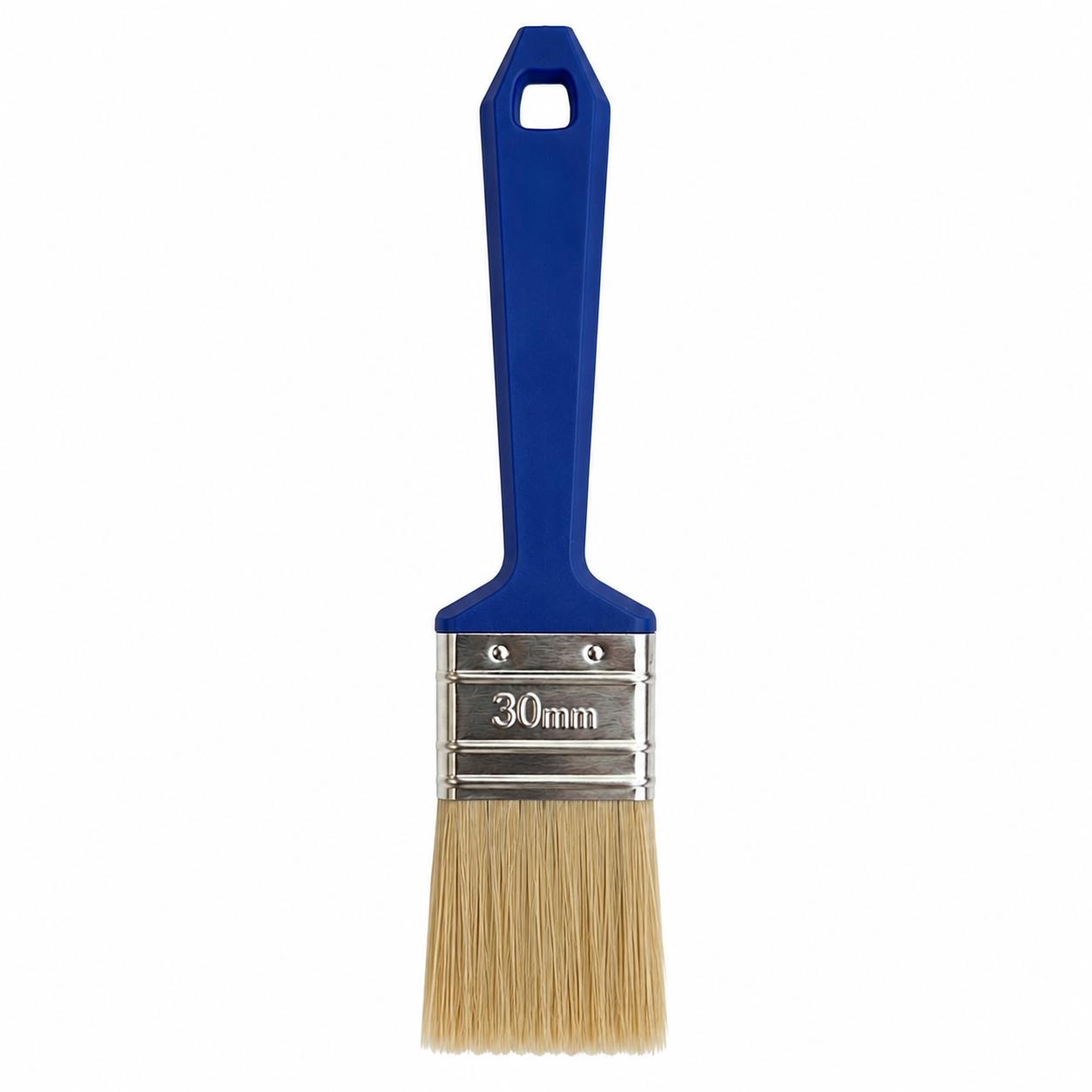 Super Prof Platte Kwast 30 mm Wit Haar Kunststof Steel