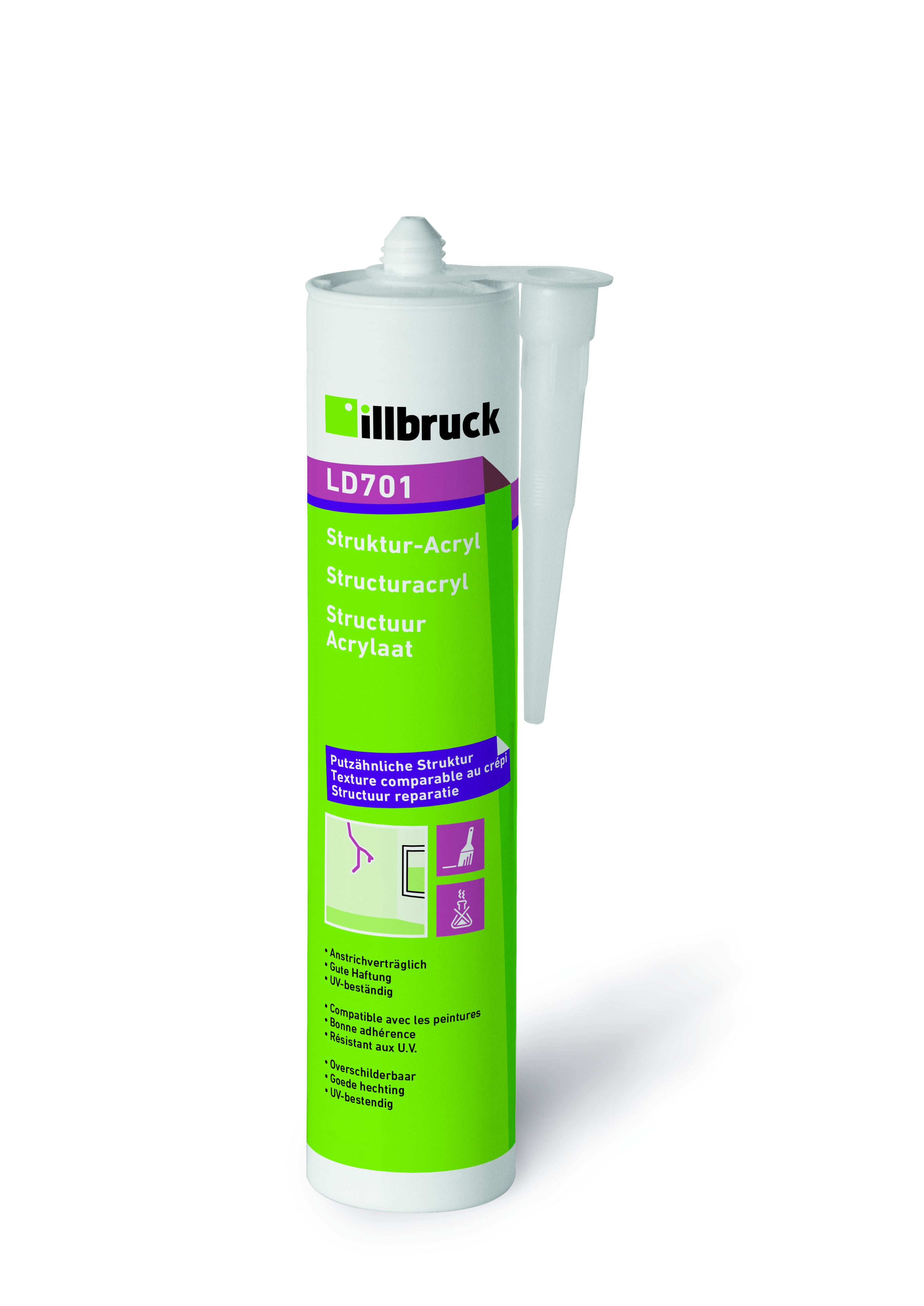 illbruck LD701 Structuur Acrylaatkit 310 ml Wit