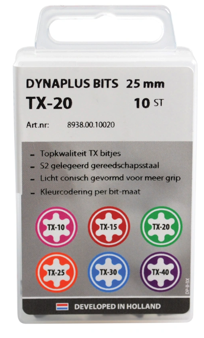 Dynaplus Schroefbit 25MM TX-40 Paars (10)