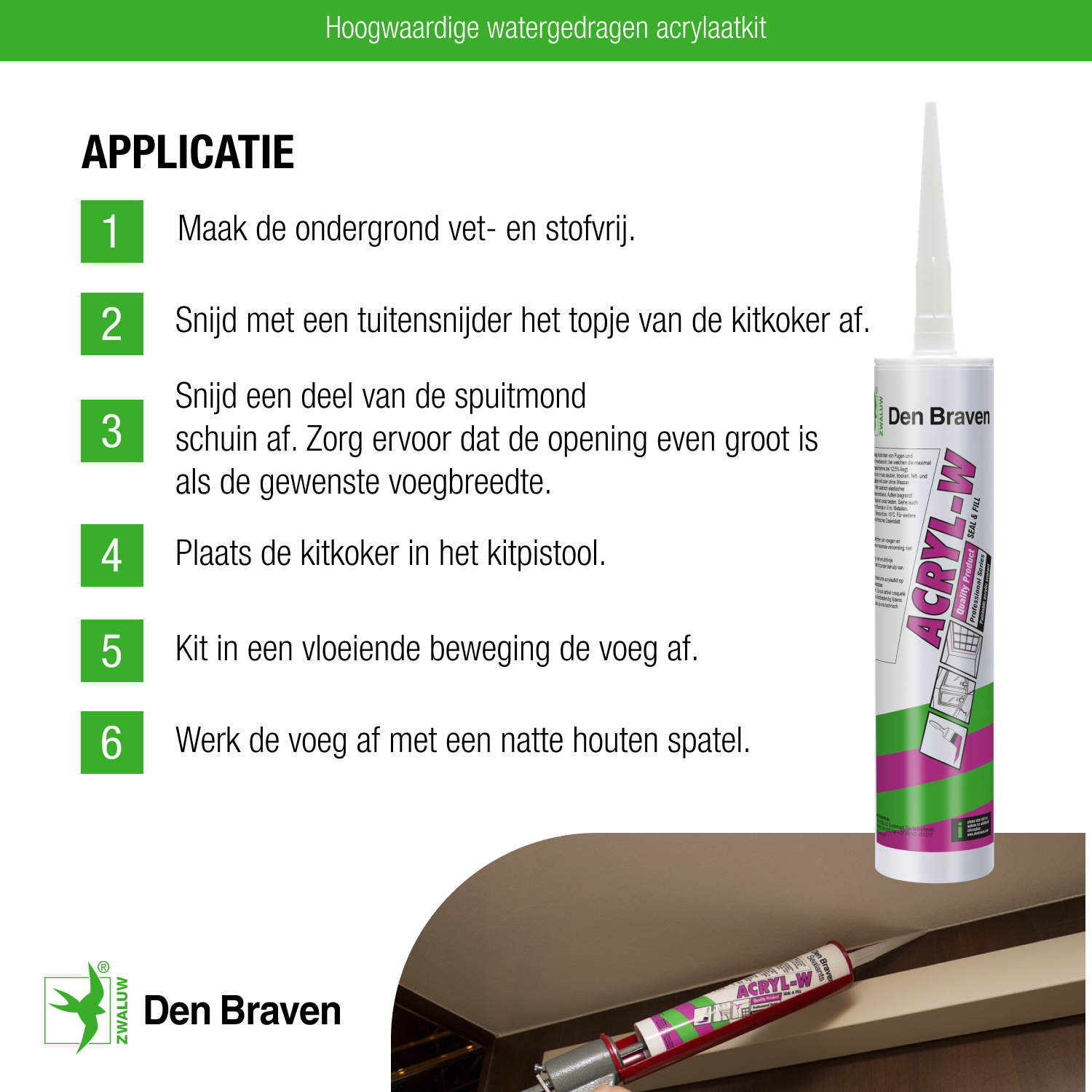 Zwaluw Acryl-W 310 ml Bruin