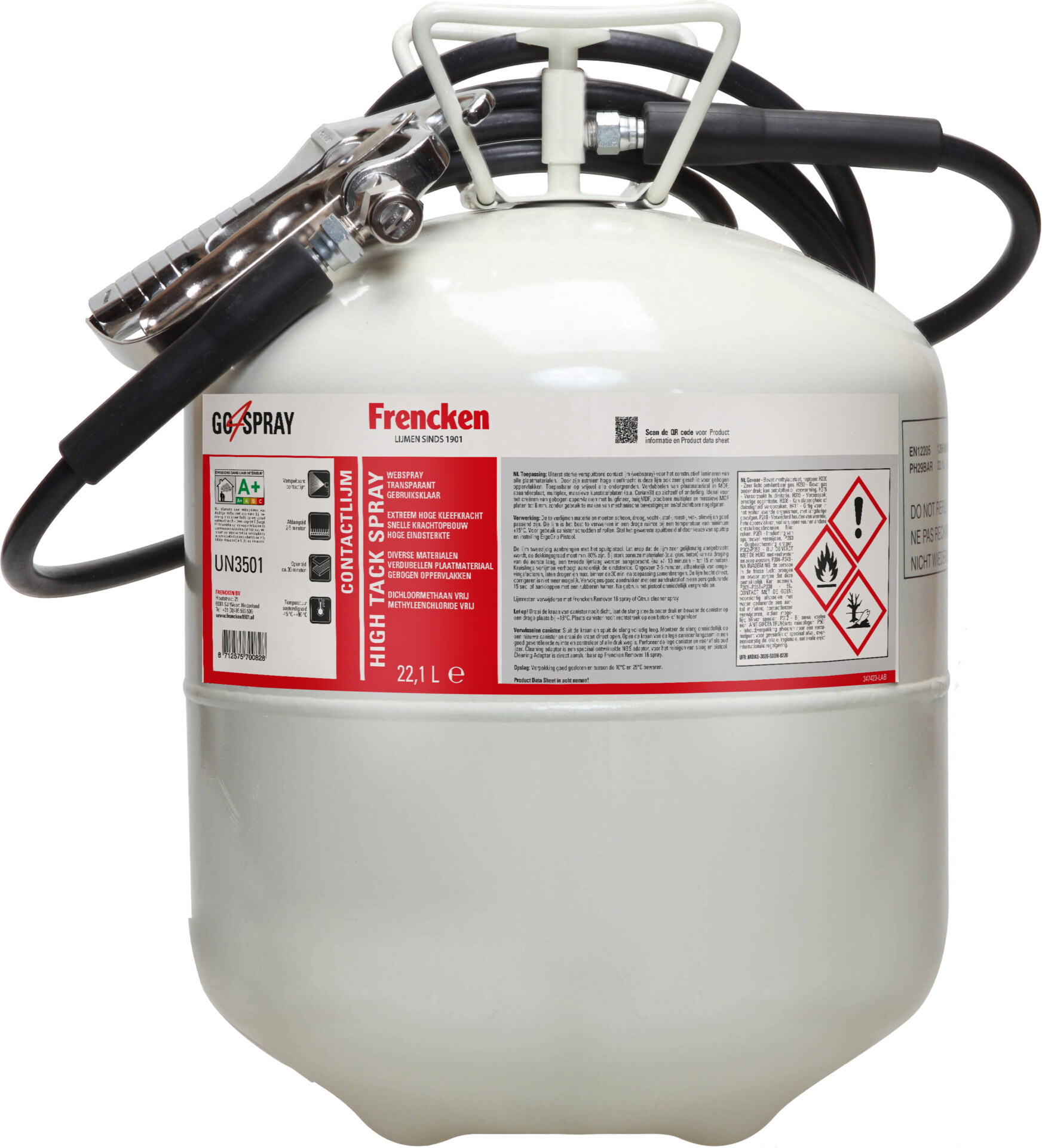 Frencken CS1661 High Tack Spray Transparant Startersset