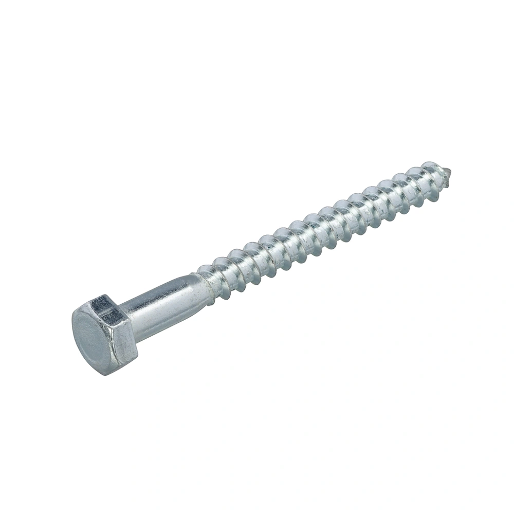 Houtdraadbout 10 x 80mm  Verzinkt SW-17 DIN571  4.6 (100)
