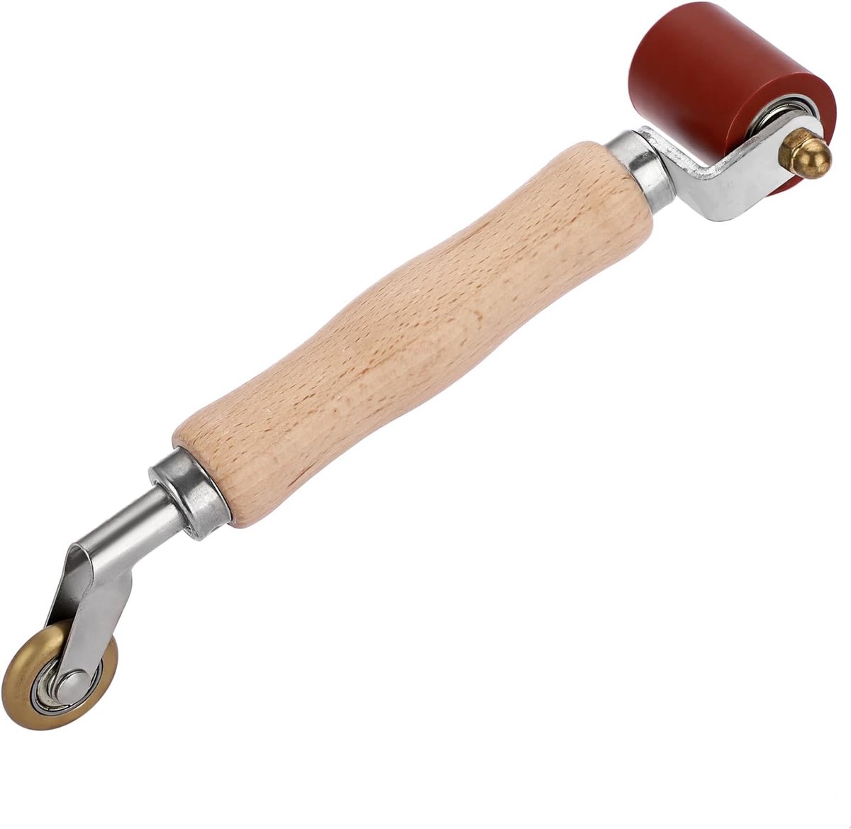 Aandrukrol combi messing/siliconen 40mm