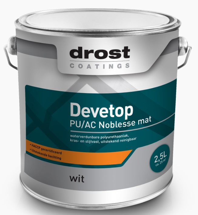 Drost Devetop Pu/Ac Noblesse Mat 2,5 ltr RAL9016 Drost Devetop Pu/Ac Noblesse Mat 2,5 ltr RAL9016