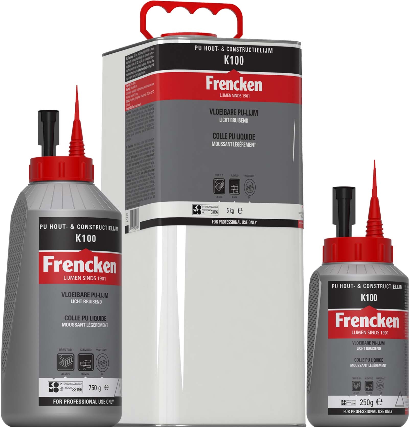 Frencken pu Constr.lijm k100 250 g