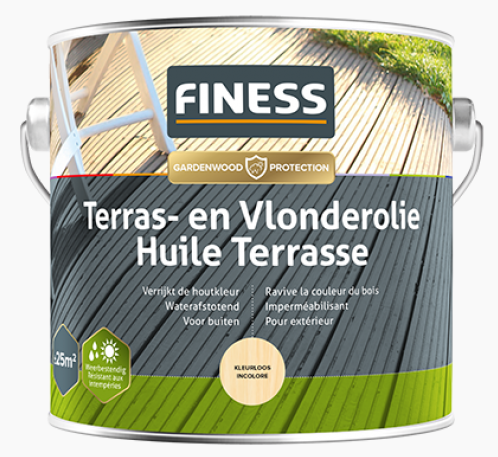 Finess Terras-en Vlonderolie 2,5 ltr kleurloos