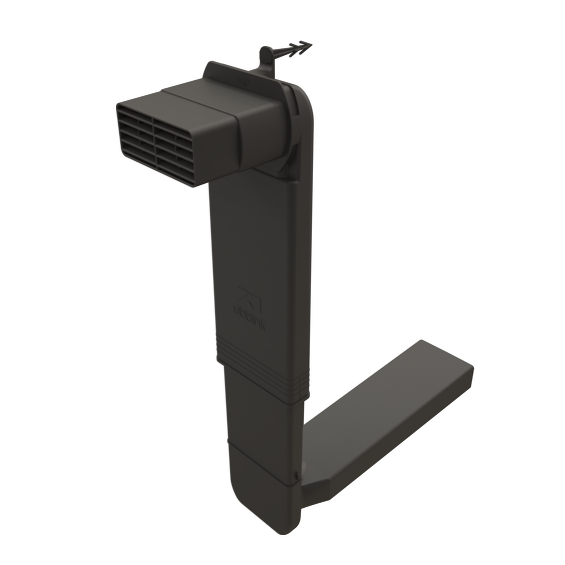 VloerVent Cobra rechthoek WF zwart incl. rooster