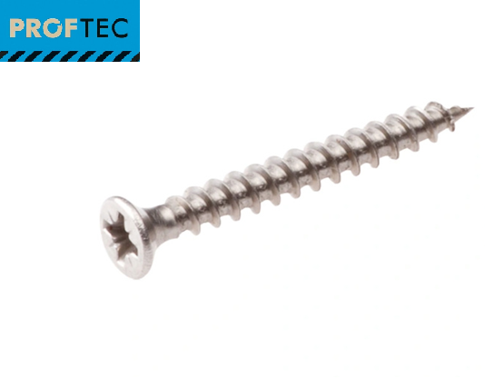 Spaanplaatschroef 4.0X35 RVS-A2 PZ-2 Platkop (200x) Proftec