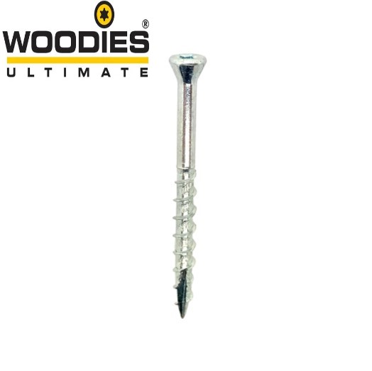 Woodies Glaslatschroef 3.5X40/26 T-10 Platkop Verzinkt (200)