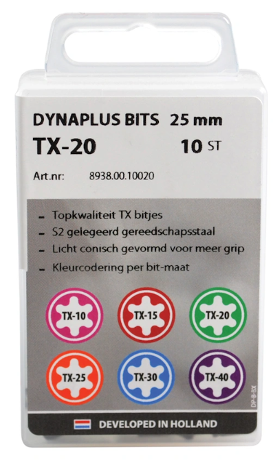 Dynaplus Schroefbit 25MM PZ-3 Grijs (10)