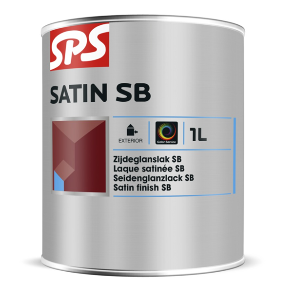 Sps satin SB lak 1 ltr RAL9001