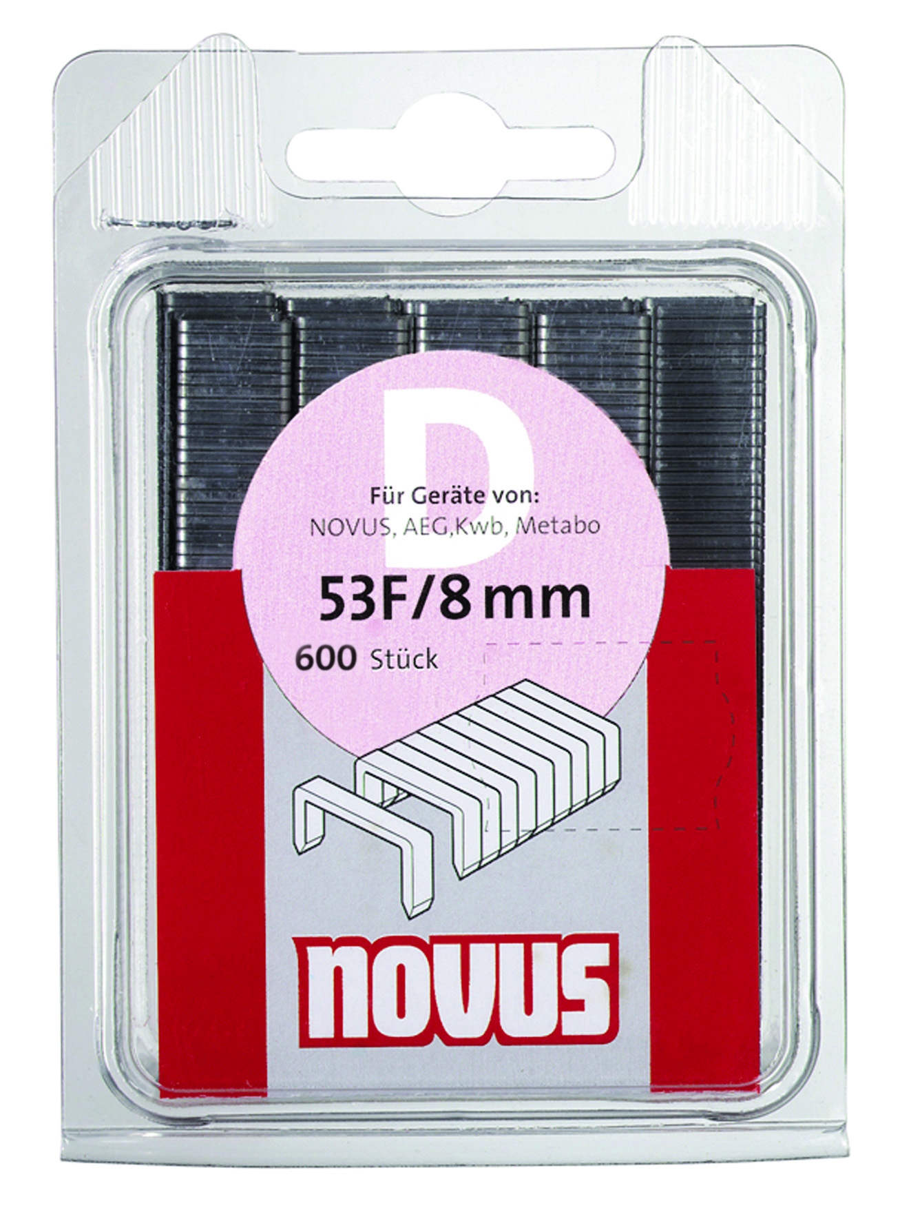 Novus vlakdraad nieten type D 600 stuks 10 mm