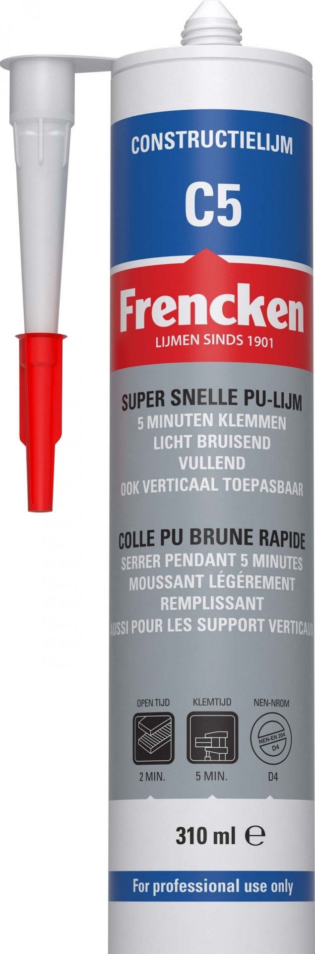 Frencken pu Constructielijm c5 310 ml