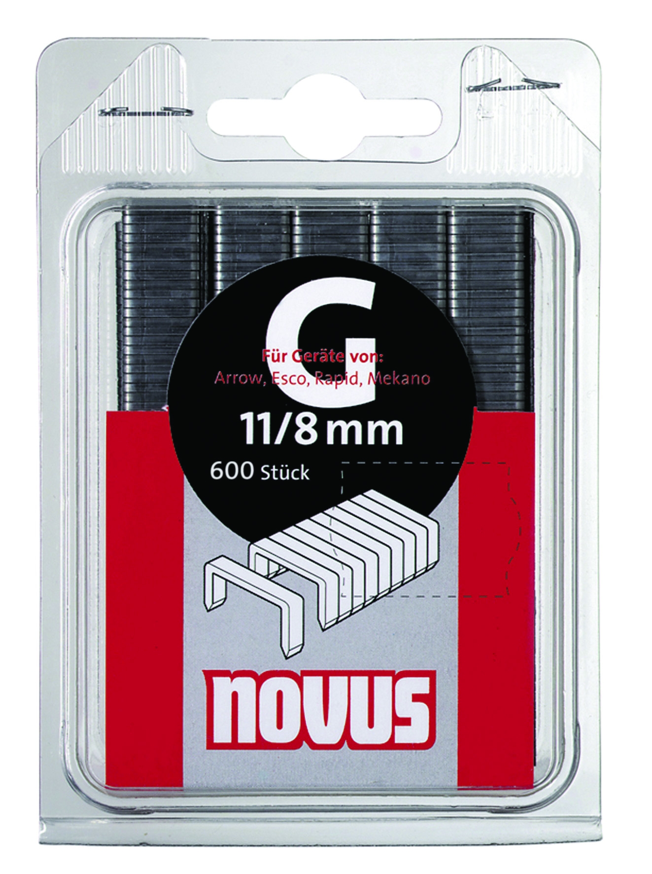Novus vlakdraad nieten type G 600 stuks 10 mm