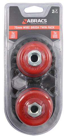 Abracs Komstaalborstel 75mm 2-pack 