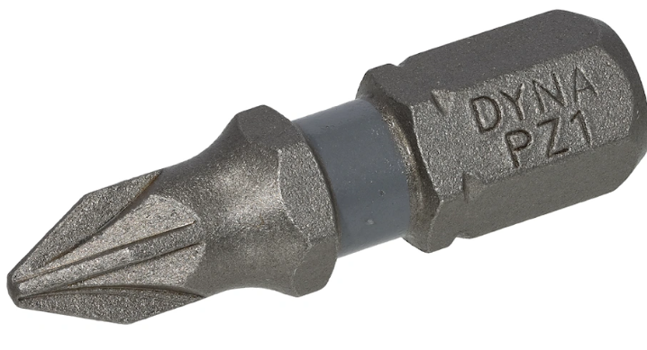 Dynaplus Schroefbit 25MM PZ-1 Grijs (10) Dynaplus Schroefbit 25MM PZ-1 Grijs (10)