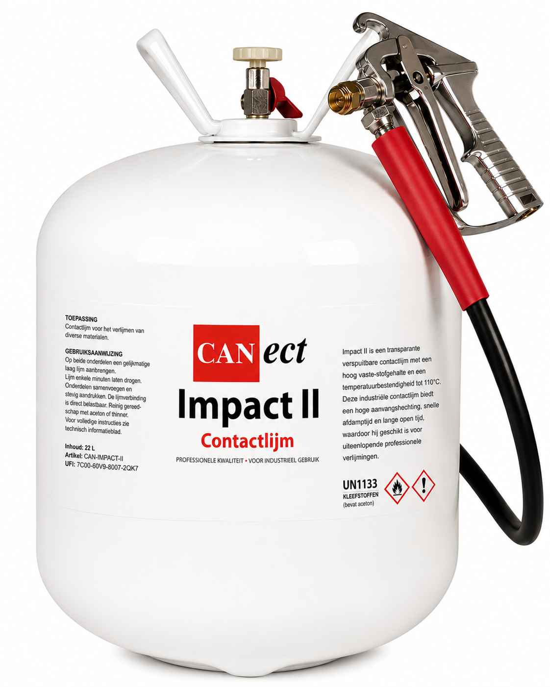 Canect Impact II Contactlijm stalen vat 22 L