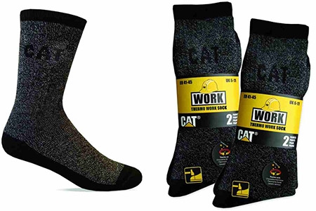 CAT sokken Thermo zwart/grijs maat 46-50  (2 paar)