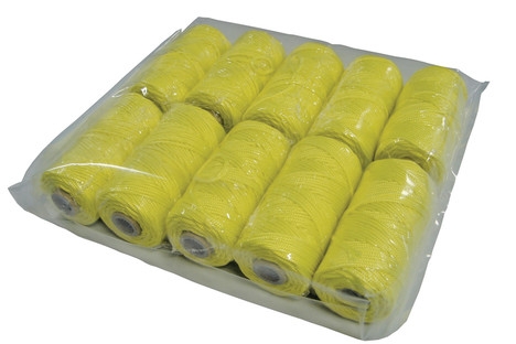 Super Prof Metselkoord Gevlochten PA per 10 stuks Fluor Geel Super Prof Metselkoord Gevlochten PA per 10 stuks Fluor Geel