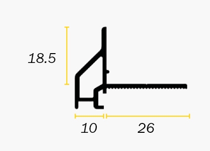 LU G6 D  Geanodiseerd 6 mtr (2x3mtr)