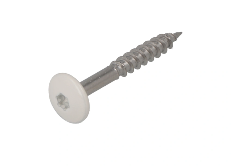 Dak&Gevel Kleurkopschr 4.8X38 Rvs-A2 Wit Ral9010 (50)