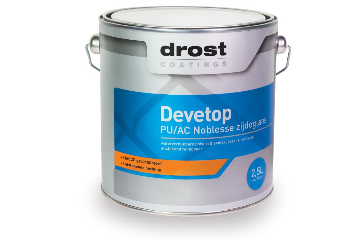 Drost Devetop Pu/Ac Noblesse Zijdeglans 1 ltr RAL9010 Drost Devetop Pu/Ac Noblesse Zijdeglans 1 ltr RAL9010