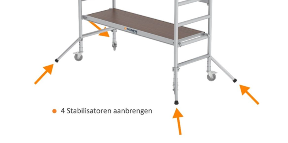 Wienese Stabilisatoren voor Vouwsteiger Set à 4 stuks