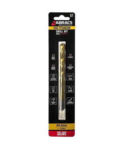 Abracs HSS Titanium boor 1.0 mm. Abracs HSS Titanium boor 1.0 mm.