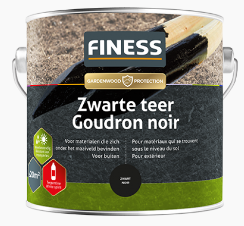 Finess Zwarte teer 0,75 ltr