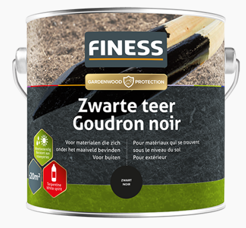 Finess Zwarte teer 2,5 ltr