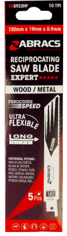 Abracs Reciprozagen Metaal & Hout  150 x 19 x 0.9 mm Abracs Reciprozagen Metaal & Hout  150 x 19 x 0.9 mm