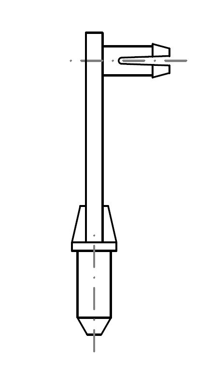 Stangclip grijs