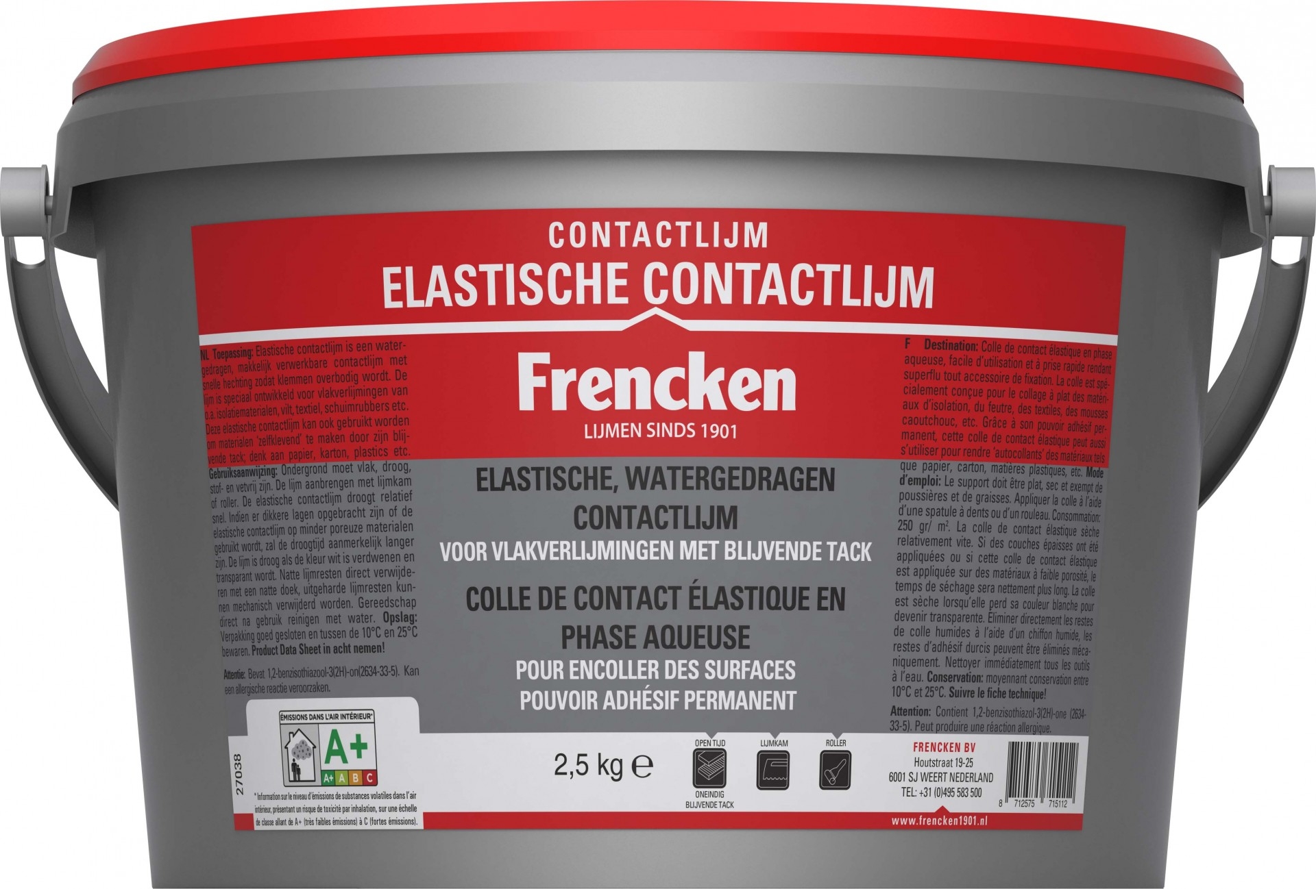 Frencken elastische contactlijm K1061 PSA 2,5 kg